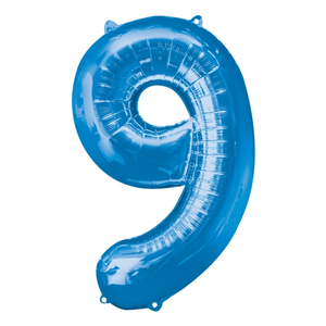 Amscan Ballon Mylar Bleu Chiffre 9 pas cher