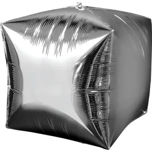 Comparateur de prix : RueDeLaFete Ballon Cube Argent Mylar