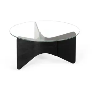 Umbra Table basse ronde D82cm, bois noir pas cher