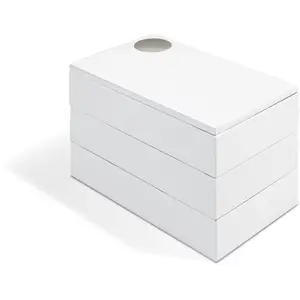 Comparateur de prix : Umbra Coffret à bijoux 3 niveaux pivotants - blanc