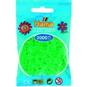 2 000 perles mini (petites perles Ø2,5 mm)- vert néon