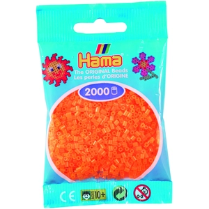JBM 2 000 perles mini (petites perles Ø2,5 mm)- orange néon