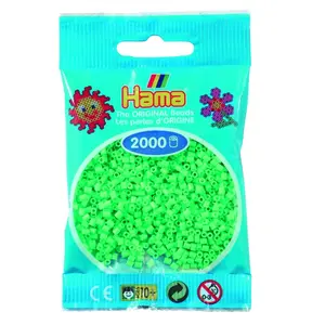 JBM Perles mini vert clair - HAMA - 2000 perles Ø2,5mm pour enfant à partir de 10 ansVendu parfnac