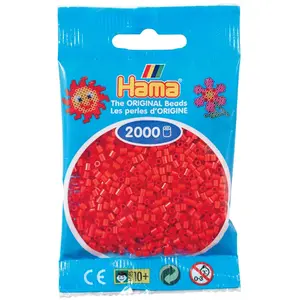Comparateur de prix : 2 000 perles mini (petites perles Ø2,5 mm) rouge - Hama