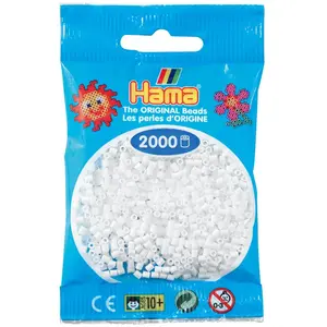 JBM Sachet de perles Hama - 2,5 mm - blanc - 2000 perles