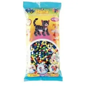 HAMA Sachet de 6000 perles moyennes mélange de 22 couleurs