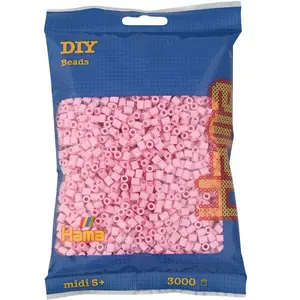 Hama Perlen Strijkkralen - Pastel Roze (95), 3000pcs. pas cher