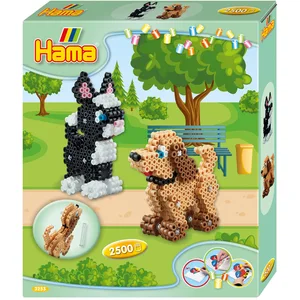 Boîte de perles Hama - chien et chat 3d