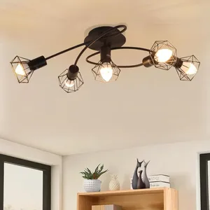 Comparateur de prix : Homefire Spot de Plafond LED 4 Ampoules Noir Salon Spot Orientable GU10 Spot Lampe Moderne pour Cuisine, Chambre, Couloir, Sans