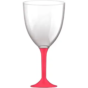 RueDeLaFete 20 Grands verres à Eau, pied CORAIL pas cher