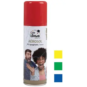 RueDeLaFete Spray Spaghettis colorés 83ml pas cher