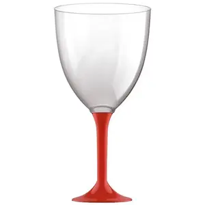 RueDeLaFete 20 Verres maxi avec pieds - Rouge Mat KIT VERRES 1 - ROUGE MAT pas cher