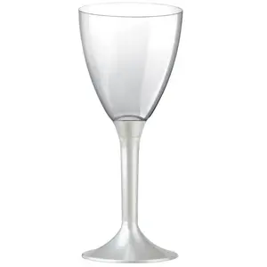 Comparateur de prix : 20 Verres avec pieds - Blanc perlé KIT VERRES 2- BLANC PERLE
