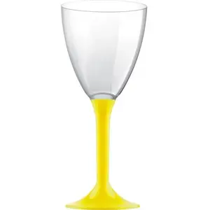 Comparateur de prix : 20 Verres avec pieds - Jaune KIT VERRES 2 - JAUNE