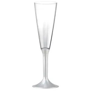Comparateur de prix : 20 Flûtes maxi avec pieds - Blanc perlé KIT VERRES 3- BLANC PERLE
