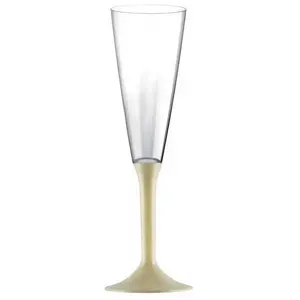 Comparateur de prix : 20 Flûtes maxi avec pieds - Champagne/Ivoire KIT VERRES 3 - IVOIRE