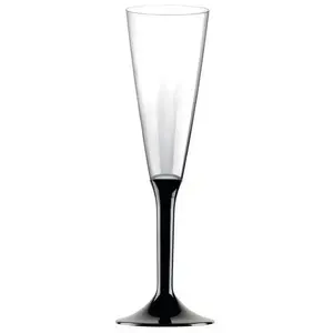 Comparateur de prix : 20 Flûtes maxi avec pieds - Noir KIT VERRES 3 - NOIR