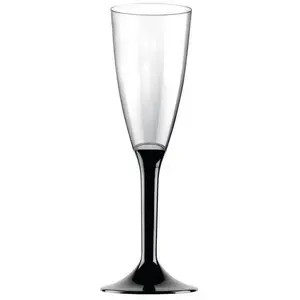 Comparateur de prix : 20 Flûtes avec pieds - Noir KIT VERRES 4 - NOIR