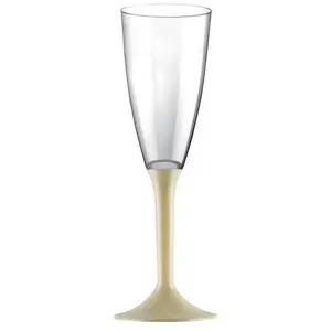 Comparateur de prix : 20 Flûtes avec pieds - Champagne/Ivoire KIT VERRES 4 - IVOIRE