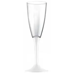 Comparateur de prix : 20 Flûtes avec pieds - Blanc KIT VERRES 4 - BLANC