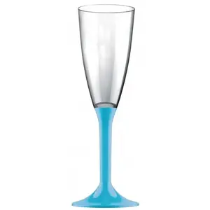 Comparateur de prix : 20 Flûtes avec pieds - Turquoise KIT VERRES 4 - TURQUOISE