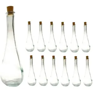 RueDeLaFete Lot 12 Vases soliflore en verre Ronds 18 cm KIT11958 pas cher