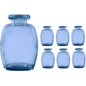 RueDeLaFete LOT de 6 vases Elisa Bleu azur 16 cm KIT11969-13 pas cher