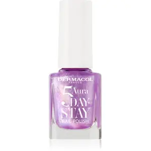Dermacol 5 Day Stay Aura vernis à ongles longue tenue effet nacré teinte 70 Amethyst 11 ml pas cher