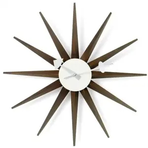 Vitra SUNBURST CLOCK WALNUT pas cher