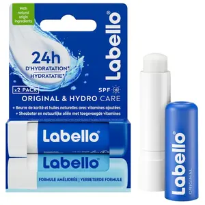Comparateur de prix : Labello Duo baumes à lèvres SPF 15 - Original & Hydro Care + - 2 x 4,8 g