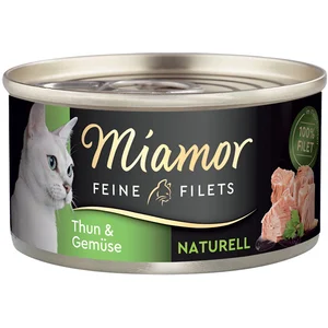 Miamor Filets Fins Naturels 6 x 80 g pour chat - thon, légumes pas cher