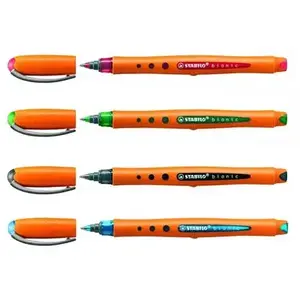 Stylo Roller Stabilo bionic worker - roller à pointe conique fine 0,3mm encre noire pas cher