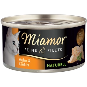 6x80g Filets Fins Naturels poulet, potiron Miamor - Nourriture pour Chat pas cher