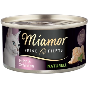 6x80g poulet, jambon Filets Fins Naturels Miamor - Nourriture pour Chat pas cher