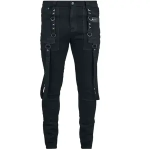 Jean Gothic de KIHILIST by KILLSTAR - KIHILIST Bondage Trousers - M à XXL - pour Homme - noir XXL
