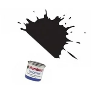Best Price Square Humbrol 14ml No. 1 Tinlet Enamel Paint 21 (Black Gloss) pas cher