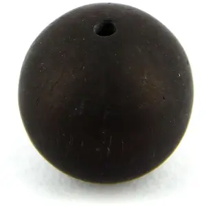 Topaze Perle translucide ronde en résine - Noir - 20 mm
