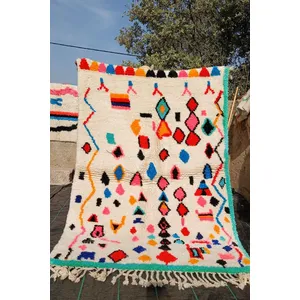 Them - Tapis berbère coloré | 154 x 107cm T.U pas cher