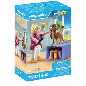 Toiletteuse PLAYMOBIL avec Caniche et Accessoires de Toilettage - Neuf pas cher
