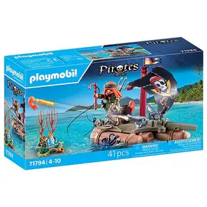 PLAYMOBIL Aventure Pirate avec Radeau Flottant, Canons et Trésor Éblou... pas cher