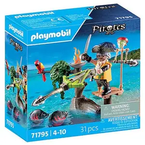 Aventure Pirate avec Arbalète, Poissons et Trésor PLAYMOBIL - Neuf pas cher