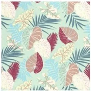 Tissu viscose imprimé feuilles vendu par 50 cm(...) - Vert