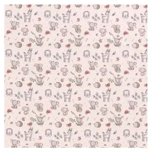 GENERIQUE Tissu popeline enfant cerfs vendu au mètre(...) - Ecru