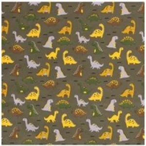 sperenza Tissu popeline enfant dinosaure vendu par 50 cm(...) - Vert pas cher