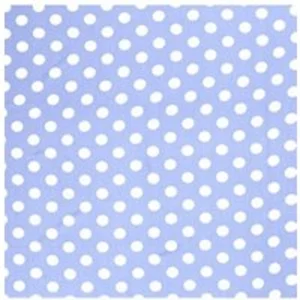 Tissu viscose imprimé pois blancs vendu par 50 cm(...) - Bleu