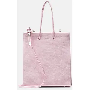 Medea - Petit sac à main en Cuir rose métallisé - 14.5x16.5x9 cm OS pas cher