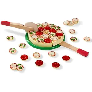 Melissa & Doug Melissa & Doug Pizza Bois Avec Garniture pas cher