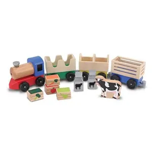 Melissa & Doug Jouet En Bois - Train Agricole pas cher