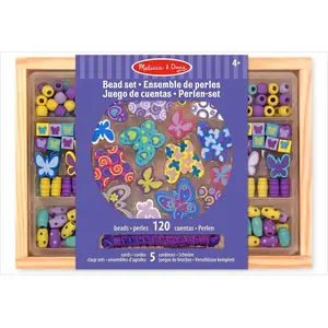 MELISSA & DOUG Ensemble De Perles En Bois - Amis Papillons pas cher