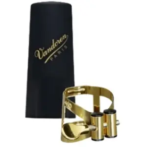 Comparateur de prix : Vandoren Ligature M/o Soprano Finition Vieil Or et Couvre-bec Plastique - LC56AP